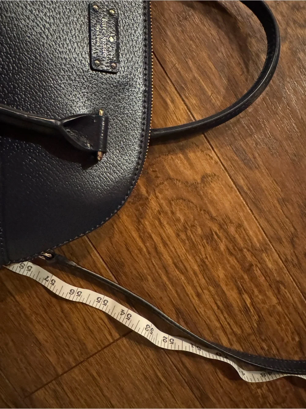 Kate Spade Navy Leather Satchel Top Handle Crossbody Bag Classic Structured Purs
